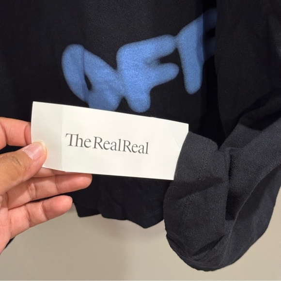 Off-White Virgil Abloh XL Black Layered Long Sleeve Hoodie Streetwear Authentic - Picture 7 of 8